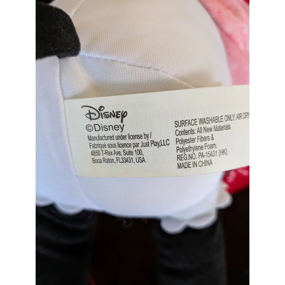 Disney Minnie‎ Mouse Holiday Plush Snowflake Red Dress Christmas Stuffed Animal